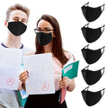 comfso Black Cloth Face Masks for Adults Washable Fabric XL Large Reusable - style: Medium for Teens 10+/Small Face Adult