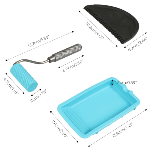 Silicone Glue Roller Kit with Tray & Spreader Professional Paint Applicator