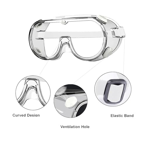 8 Pack Kid Science Goggles Bulk - Lightweight Polycarbonate Lenses and PVC Frame,Eye Protection for Kids