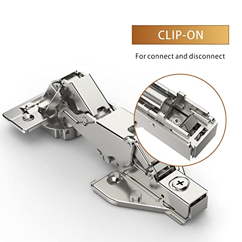 Furniware 2 Pack 1 Pair 165 Degree Lazy Susan Hinges Full Overlay Concealed for Cabinet, Cupboard, Folded Door, Combination with Screws(Regular) - size: 165 Degree