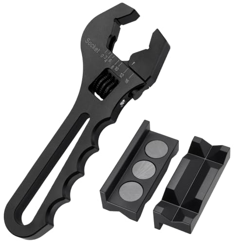 EVIL ENERGY AN Fittings Wrench 3AN-16AN with 4" Magnetic Vise Jaw Pad - color: Black