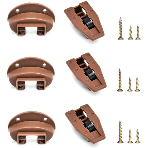 Surf Turtle 3 Pack Plastic Center Mount Drawer Track Guide Glides - style: 3 Pack