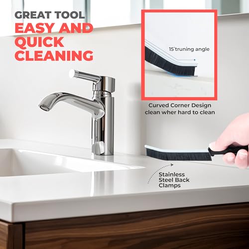 6 Pcs Crevice Cleaning Brush for Household Use, Hard Bristle Gap Cleaning Brush, Grout Gap Cleaning Supplies for Bathroom, Kitchen, & Shower, New 2025 Multifunctional Cleaning Tool