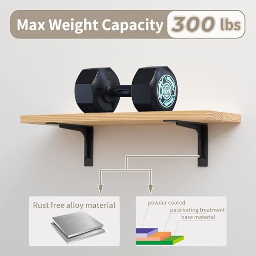 20 x 12 INCH Shelf Brackets,L Shelf Brackets, Vertical Angle, Premium Alloy Metal Heavy Duty Shelf Bracket, high Strength Mounting Hardware Included, Corner Brace Joint,Pack of 2 - size: 20 inch x 12 inch