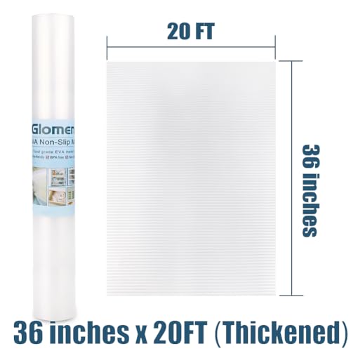 Shelf Liner, Non-Slip Cabinet Liner, Washable Oil-Proof for Kitchen Cabinet, Shelves, Refrigerator, Storage, Desks, 36 Inches x 20 FT, Non Adhesive Drawers Liner… (36 Inches x 20 FT, Thickened) - size: 36"W x 240"L