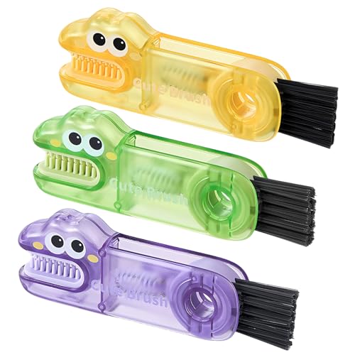 3 in 1 Cup Lid Gap Cleaning Brush Set, 3PCS Multifunctional Bottle Cleaning Brush, Cup Lid Gap Bottle Cleaner Home Kitchen Brush Tools Multicolor