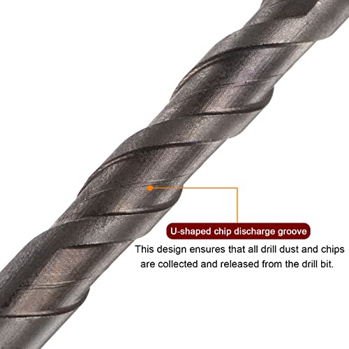 HARFINGTON 2pcs Titanium Coated Masonry Drill Bit, 12mm Concrete Drill Bits Ceramic Tile Drill Bit with 1/4" Hex Shank for Ceramic Tile Marble Mirror Glass Concrete Brick Plastic Wood - size: 12mm x 122mm