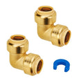 SUNGATOR 3/4 Inch Elbow, Push-to-Connect Plumbing Fittings, Brass, 2 Pack - color: Brass Elbow, 2 Pack, size: 3/4 Inch