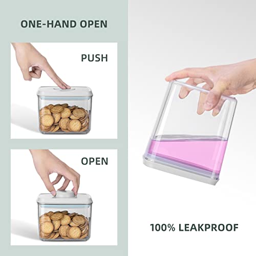 12 Pcs Pop Airtight Food Storage Containers with Lids for Kitchen Pantry Organization Stackable Cereal Snacks Flour Sugar Coffee Spaghetti (1.2, 2.0, 2.7, 3.3qt)*3 - color: 12 Pcs Set