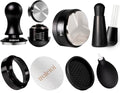 7 PCS 58mm Espresso Accessories Kit: Espresso Tamper, Coffee Distributor, Puck Screen, Dosing Funnel and WDT Tool Espresso Machine Accessories, Professional Espresso Tools - size: 58mm Fits Breville Dual Boiler/Oracle/Gaggia/E61