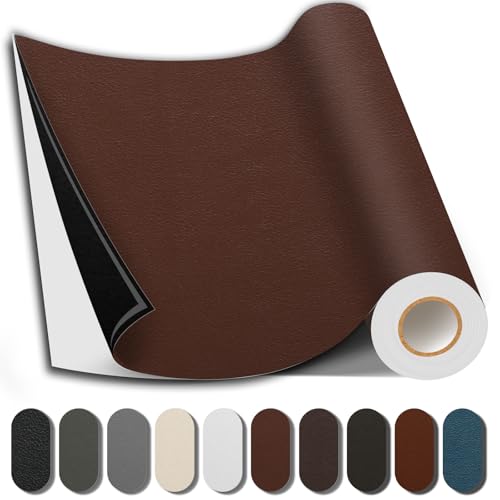 Shagoom Leather Repair Kits, Large Vinyl Repair Patch for Couches Furniture - color: Brown, size: 3.5X79 inch