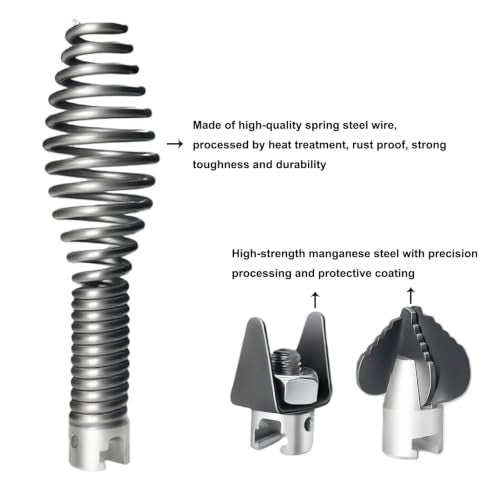 Power Drill Drain Auger Attachment for Toilet, Sink Drain Cleaner Tool