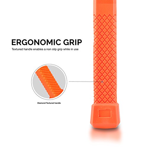 Neiko 02846A 1 LB Dead Blow Hammer, Neon Orange I Unibody Molded | Checkered Grip | Spark and Rebound Resistant - size: 1 Pound, style: Dead Blow