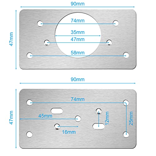 12-Pack Stainless Steel Cabinet Hinge Repair Kit - Door Hinge Repair Plate With Mounting Screws