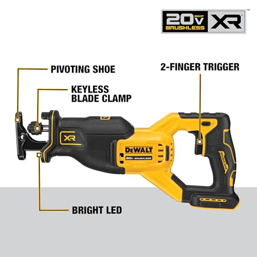 DEWALT 20V MAX 5Ah, Brushless 9 Power Tools with Battery, Charger, Drill, Impact Driver, Reciprocating Saw, Circular Saw, Oscillating Tool, Grinder, Orbit Sander, Impact Wrench, Flashlight (DCK921P1) - style: Brushless / 5Ah (1 batt)