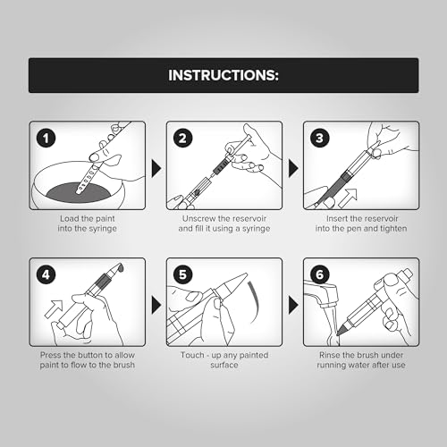 X-Protector Touch Up Paint Pen - 3 Refillable Pens with 3 Types of Brushes - style: Pack of 3, Refillable