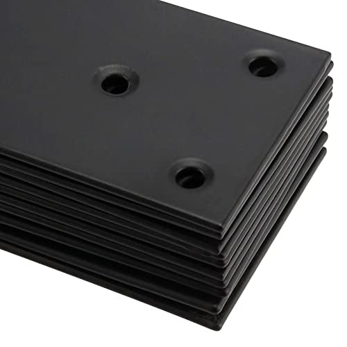 10 Pack 4" x 2" Stainless Steel Mending Plates Black, 2mm Thick Heavy Duty Flat Straight Brace Brackets with 60 Screws, Bracket Repair Plates, Fixing Joining Plates for Furniture - size: 10 Pack 4x2 Inch