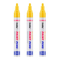 Yellow Paint Markers, 3 Pack Oil-Based Waterproof Quick Dry Permanent Paint Pen Set for Rocks Painting, Wood, Fabric, Plastic, Canvas, Glass, Mugs, Metal, Tire, Stone, DIY Craft - color: Yellow
