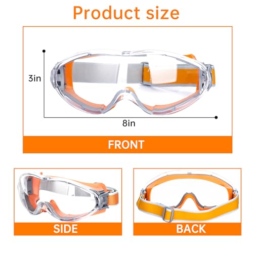 UXIETIN Mowing Goggles with Transparent Lenses