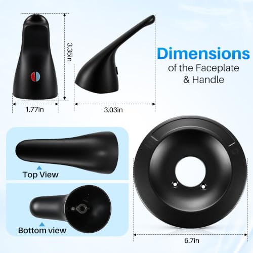 Shower Trim Kit Compatible with Delta RP54870, Lever, Matte Black - color: Matte Black