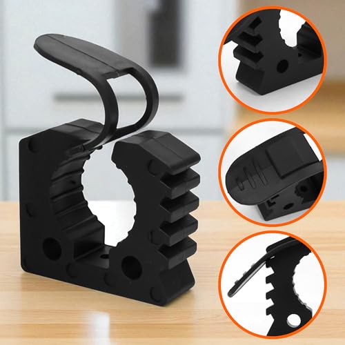 6 Pack Quick Assist Clamp Mount Clamps Release Rubber Fist Mounting Tool – Shovel Mount For Roof Rack, Fits 1-3/8'' Diameter Or Round Tube, Fit for UTV ATV Boat Van Any Wall, RV Car Accessories Kit