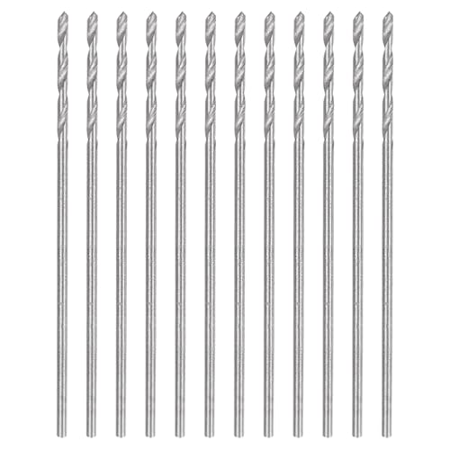 HARFINGTON 12pcs Micro Jobber Twist Drill Bits #72 0.6mm / 0.024" High Speed Steel HSS Mini Drilling Bit Tool for Stainless Steel Aluminum Wood Plastic - size: 0.6mm