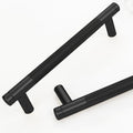 30 Pack 5 Inch 128 mm Black Knurled Cabinet Handles Cabinet Pulls Aluminum Handles Drawer Pulls Oxidation Finish with Diamond Pattern 6" Length (5" Hole Center) - color: PBlack, size: 5 Inch