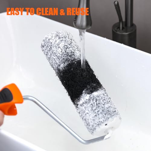2pcs 9" Drywall Compound Roller Covers, Shed-Resistant Drywall Mud Roller - color: 2pcs