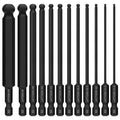 Metric Ball End Hex Head Allen Wrench Drill Bit Set - style: 12PCS Ball Hex Bits 100MM
