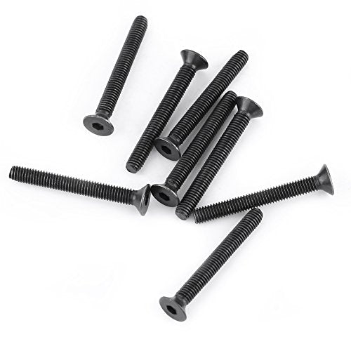 Flat Countersunk Head Socket Screws M3 Assortment Kit, 200Pcs Hex Drive Machine Screws with Storage Box (4-25mm Sizes)
