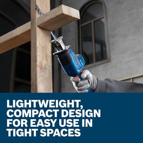 BOSCH GSA18V-24N 18V Compact Reciprocating Saw - Lightweight Design, Tool-Free Blade Change, Variable Speed Control for Efficient Cutting (Bare Tool)