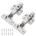 10Pcs Soft Close Full Overlay Cabinet Hinges with Clip-On Plate - color: Full Overlay, size: 10 Pieces