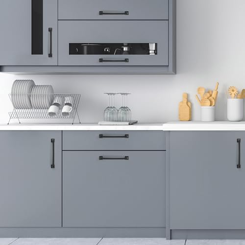 30 Pack Kitchen Cabinet Handles 6-1/4 Inch Hole Center Black Cabinet Pulls - color: Matte Black, size: 6-1/4 Inch Hole Centers