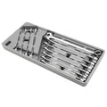 Ingersoll Rand 11 Piece Long Pattern Metric Combination Wrench Set, 8–19mm, Premium Chrome Vanadium Steel, 5° Offset Box End, Extra-Long Handles, with Molded Storage Tray – 752057X - style: Metric Wrench