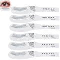 6 Pcs Eyebrow Ruler, Disposable Eyelash Measuring Ruler Eyelash Stencils Ruler Eyelashes Length Curling Degree Ruler Professional Lashes Symmetrical Positioning Extension Styling Tool