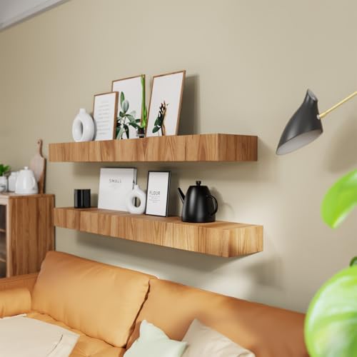 2pcs Floating Shelf Bracket Heavy Duty Hidden Metal Brackets for Shelf,Invisible Shelves Hardware Without Jig (22" x 6" x 1.5" Without Tools) - size: 22" x 6" x 1.5"