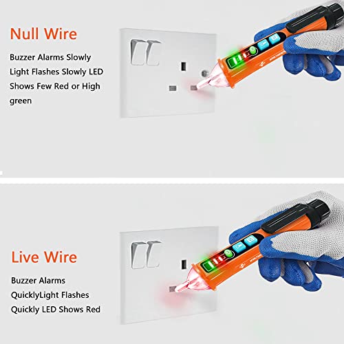 Non Contact Voltage Tester (2 Pack Orange) - color: 2 Pack Orange