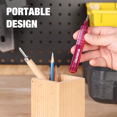 WORKPRO 24 in 1 Multi Bit Mini Screwdriver Set Magnetic, Pink - color: Pink