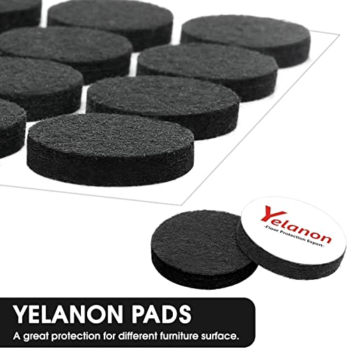 Yelanon Felt Furniture Pads for Hardwood Floors -24 Pcs 2.5" Premium Felt Pads for Chair Legs, Floor Protectors for Furniture, Black - size: 24 pcs Black Round