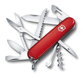 Victorinox Huntsman Swiss Army Knife, 15 Functions, Swiss Made Pocket Knife with Large Blade, Screwdriver, Scissors and Wood Saw - Red - color: Red, style: Single Knife