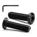 M6 x 25mm Flat Head Hex Socket Cap Screws Furniture Bolts, Stainless Steel 18-8 (304), Black Oxide, Countersunk Connector Screw, Full Thread, 10 PCS (with Hex Spanner) - size: M6 x 25mm