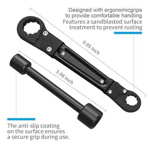 Holdly Angle Stop Wrench, Plumbing Tool for 3/8- and 1/2-Inch Valves - color: Black