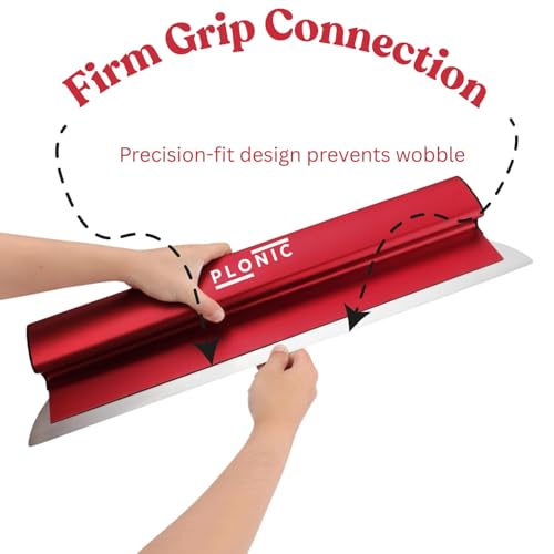 24 Inch Drywall Skimming Blade, Replaceable 0.50mm Stainless Steel Blade, Drywall Trowel for Gyprock, Drywall and Wall-Boardrd, Ergonomically Designed Grip - size: 24 inch
