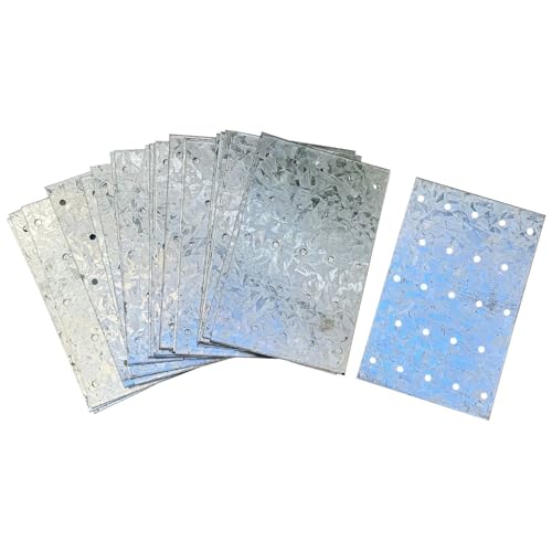 Sandbaggy Tie Plate for Wood (3-1/8" x 5") - Hot Dipped Galvanized Steel - 20 Gauge - 23 Nail Holes (Similar to Simpson Strong-Tie TP35) (3.125" x 5", 5)