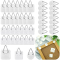 Wenqik 45 Pcs Adhesive Picture Hanger Hanging Hooks, Round, Square - style: Round, Square