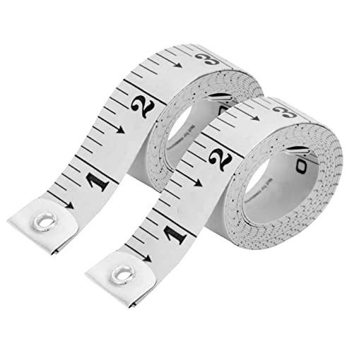 Flexible Tape Measure, Accurate Dual Scale Standard & Metric Measurements Tape,Soft Measuring Tape for Body, Weight Loss Sewing Tailor Craft Ruler,Blue,150cm/60 inch (White / 2 Pack) - color: White / 2 Pack