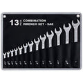 13-Piece Complete SAE Combination Wrench Set in Roll-up Pouch, No Skipped Inch Sizes from 1/4” to 1” | Best Value Wrench Set, Ideal for General Household, Garage, Workshop, Auto Repairs, Emergency - size: 13-Piece SAE Set