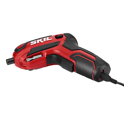 SKIL Rechargeable 4V Cordless Screwdriver Includes 9pcs Bit, 1pc Bit Holder, USB Charging Cable - SD561801 - style: 4V Screwdriver_9pc Set