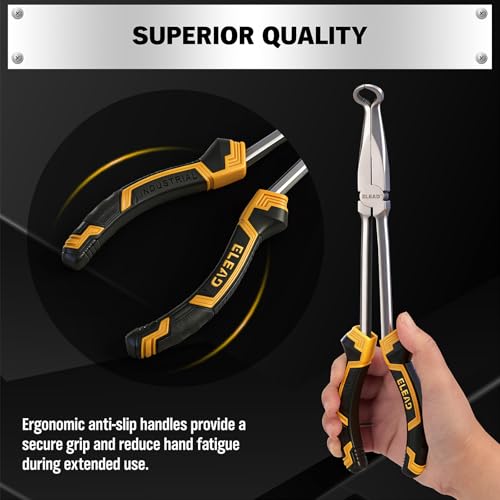 3-Piece 11" Hose Gripper Plier Set, Long Reach Hose Gripping Pliers, 5/16-Inch, 1/2-Inch, 3/4-Inch Diameter, Spark Plug Boot Removal Pliers, Serrated Jaws for Hard to Reach Tight Spaces - style: 3pcs Hose Gripper