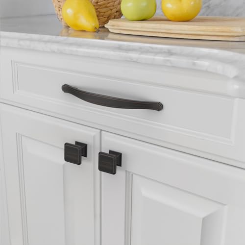 Amerdeco 10 Pack Oil Rubbed Bronze Cabinet Pulls 5 Inch(128mm) Hole Center Drawer Pulls Cabinet Hardware Kitchen Cabinet Handles for Bathroom Dresser Pulls ZH0068 - color: Oil Rubbed Bronze, size: 5"/128MM Hole Center